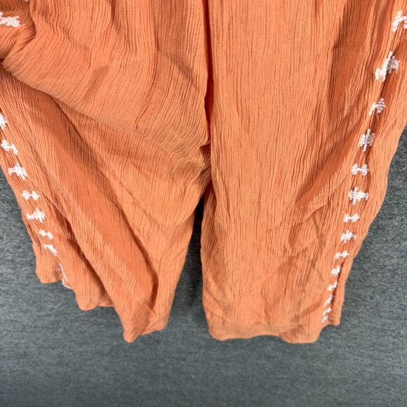 Sincerely Jules Jumpsuit Women XS Orange Geometric Strapless Straight Casual - Picture 3 of 7